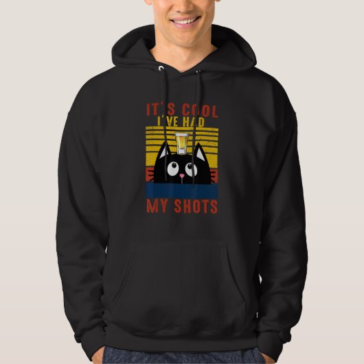 Black Cat Tequila heeft zijn kool... ik had mijn v Hoodie (Voorkant)