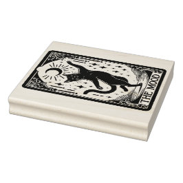 Black Cat The Mood Tarot Kaart Rubberstempel
