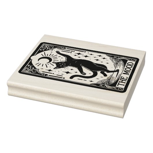 Black Cat The Mood Tarot Kaart Rubberstempel (Stempel)