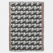 Black Cat Throw Blanket Deken (Voorkant Verticaal)