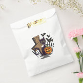 Black Cat Tombstone Bats Halloween Bedankzakje (Gezegeld)