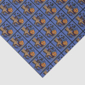 Black Cat Tombstone Bats Halloween Tissuepapier (Detail)