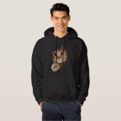 Black Cat Torn Cloth Cat  Cat Mom Kitten Hoodie (Voorkant volledig)