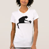 Black Cat Toss Republican off the Table T-shirt (Voorkant)