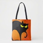 Black Cat Tote Bag (Voorkant)