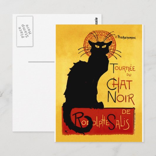 Black Cat  Tournée du Chat Noir, Theophile Briefkaart (Voorkant / Achterkant)