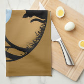 Black Cat Towel Black Cat Art Tea Towels Cat Decor Theedoek (Quarter Fold)