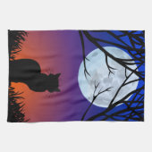 Black Cat Towel Black Cat Art Tea Towels Cat Decor Theedoek (Horizontaal)