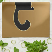 Black Cat Towel Black Cat Art Tea Towels Cat Decor Theedoek (Gevouwen)