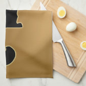 Black Cat Towel Black Cat Art Tea Towels Cat Decor Theedoek (Quarter Fold)