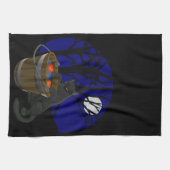 Black Cat Towel Spooky Halloween Cat Tea Towels Theedoek (Horizontaal)