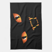 Black Cat Towel Spooky Halloween Cat Tea Towels Theedoek (Verticaal)