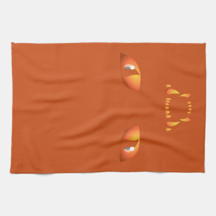 Black Cat Towel Spooky Halloween Cat Tea Towels Theedoek