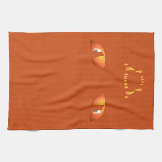 Black Cat Towel Spooky Halloween Cat Tea Towels Theedoek (Horizontaal)