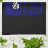 Black Cat Towel Spooky Halloween Cat Tea Towels Theedoek (Gevouwen)