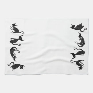 Black Cat Towel Theedoek
