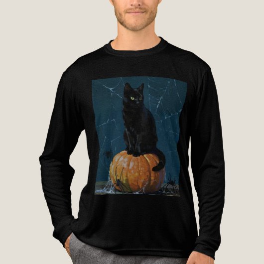 Black Cat Tri-Blend Shirt (Voorkant volledig)