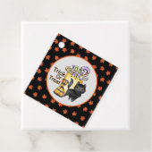 Black Cat Trick or treat Bedankjes Labels (In situ)