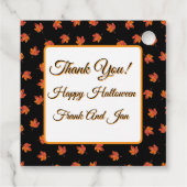 Black Cat Trick or treat Bedankjes Labels (Achterkant)