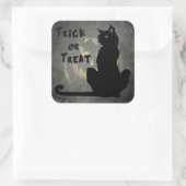Black Cat Trick or treat Halloween Sticker (Tas)