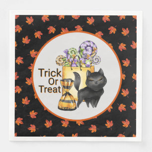 Black Cat Trick or treat Servet