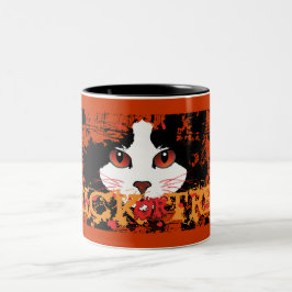 Black Cat Trick or treat Tweekleurige Koffiemok