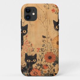 Black Cat Trio Case-Mate iPhone Case