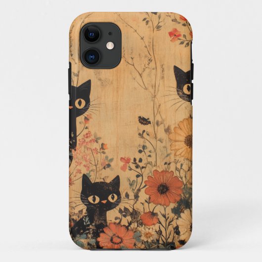  Black Cat Trio Case-Mate iPhone Case (Achterkant)