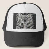 Black Cat Trucker Hat Pet (Voorkant)