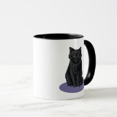 Black Cat Two-Tone Coffee Mok (Voorkant rechts)