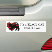 Black Cat Type of Love Bumpersticker (Op auto)