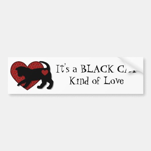 Black Cat Type of Love Bumpersticker (Voorkant)