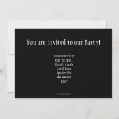 Black Cat-uitnodiging Kaart (Achterkant)