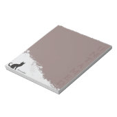 Black Cat Untamed Quote Roze Schrijfpapier Notitieblok (Linkerzijde)