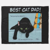 Black Cat Vaderdag Fleece Deken (Voorkant (Horizontaal))