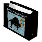 Black Cat Vaderdag Groot Cadeauzakje (Voorkant Gekanteld)