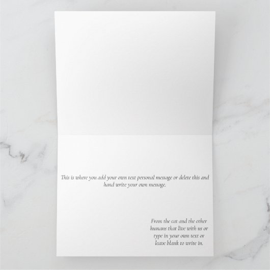 Black Cat Vaderdag Kaart (Binnen)