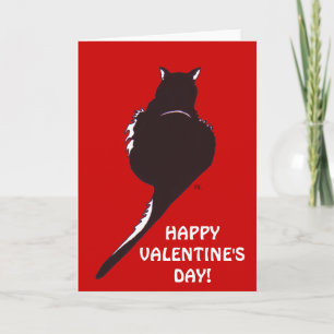 Black Cat Valentijn Card Feestdagen Kaart