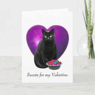 Black Cat Valentijn Kaart