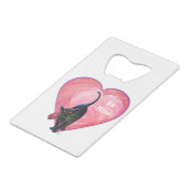 Black Cat Valentijnsdag Creditkaart Flessenopener (Achterkant Gekanteld)