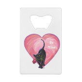 Black Cat Valentijnsdag Creditkaart Flessenopener (Achterkant)