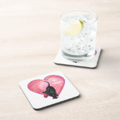 Black Cat Valentijnsdag Drankjes Onderzetter (Rechterzijde)