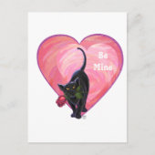 Black Cat Valentijnsdag Feestdagenkaart (Voorkant)