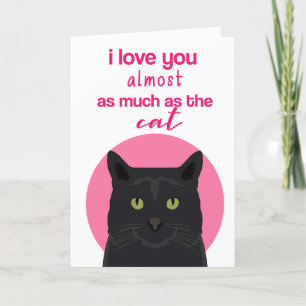 Black Cat Valentijnsdag Kaart