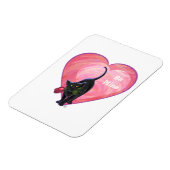 Black Cat Valentijnsdag Magneet (Linkerzijde)