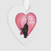 Black Cat Valentijnsdag Ornament (voorkant)