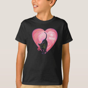 Black Cat Valentijnsdag T-shirt
