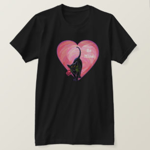 Black Cat Valentijnsdag T-shirt