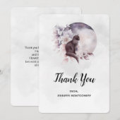 Black Cat van een Magical Full Moon Dank u Bedankkaart (Voorkant / Achterkant)