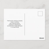 Black Cat van een Magical Full Moon Dank u Briefkaart (Achterkant)